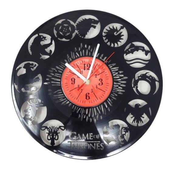 Game of Thrones | Vinyl Record Wall Clock Decor Fan Art Black - Picture 1 of 6